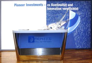 Messebau Pioneer Investments DKM BCA Detail Empfang